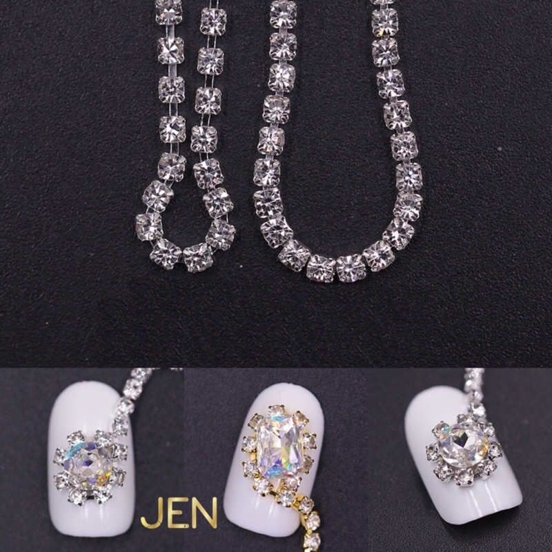 Dây xích đá nail trang trí móng