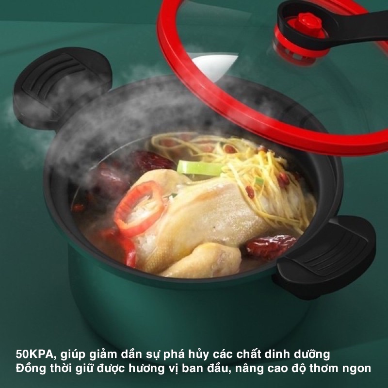Nồi áp suất đa năng LOOX 24cm 3.5ml hầm gà hầm cháo siêu nhanh