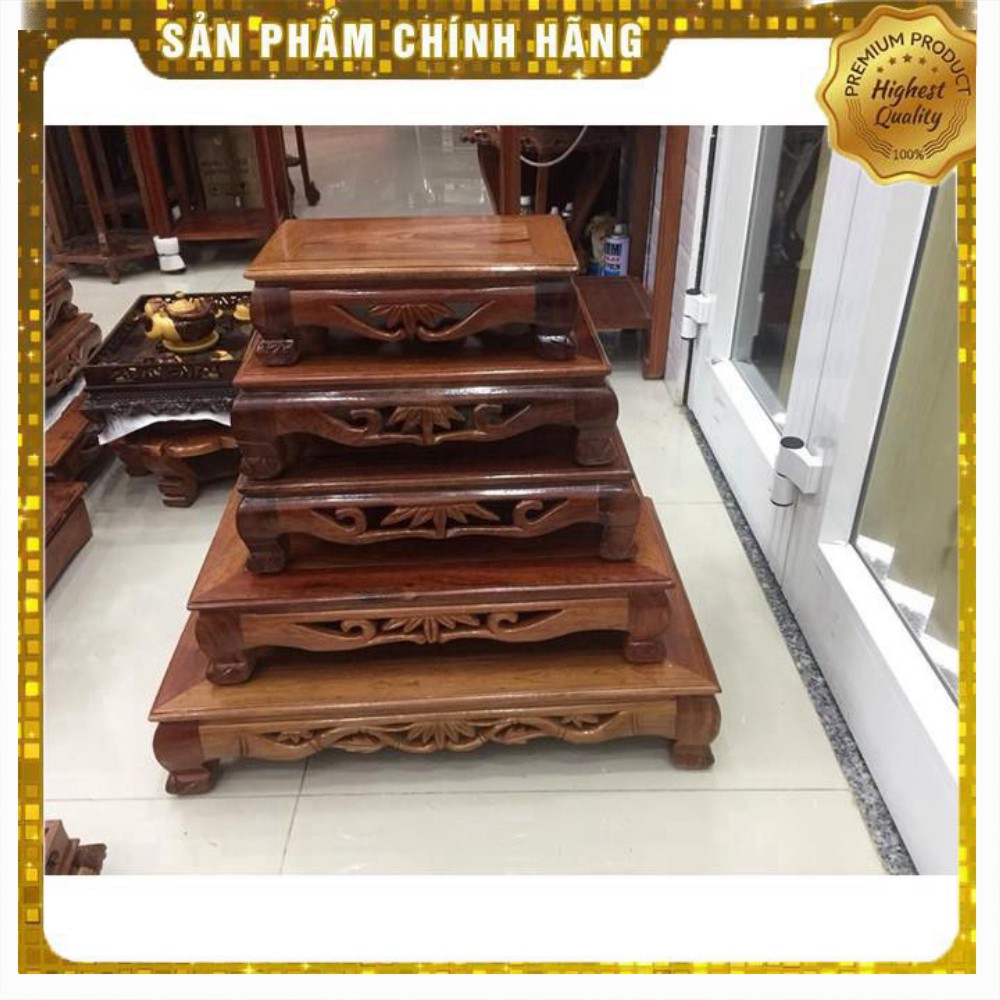 Bàn osin gỗ hương, kích thước 20x30cm cao 12,5cm, thích hợp kê vật dụng cho trang thờ thần tài thổ địa ngày tết