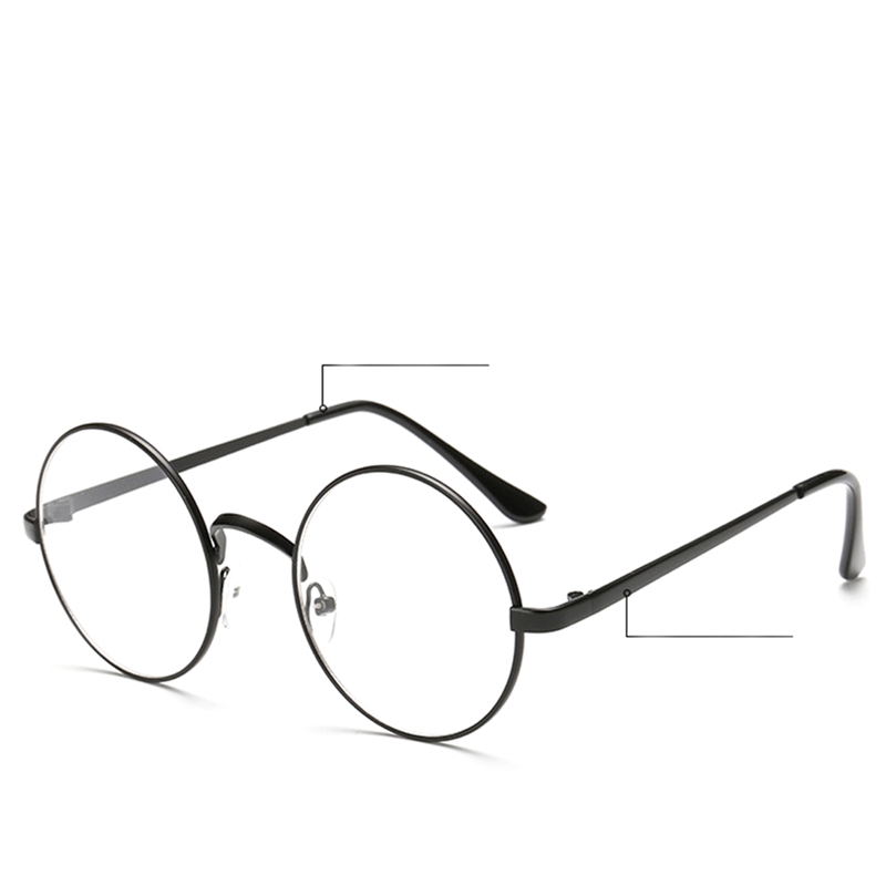 Retro Round Metal Frame Clear Lens Glasses Nerd Spectacles Anti Radiation Glasses