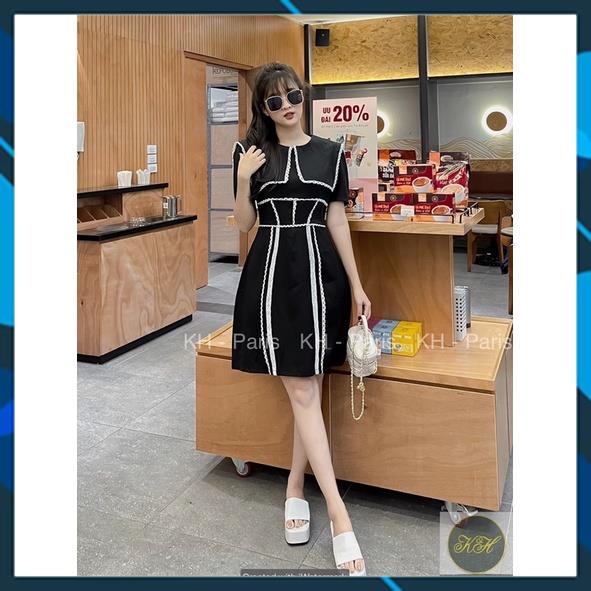 Đầm dáng chữ A cổ thuỷ thủ phối viền ren