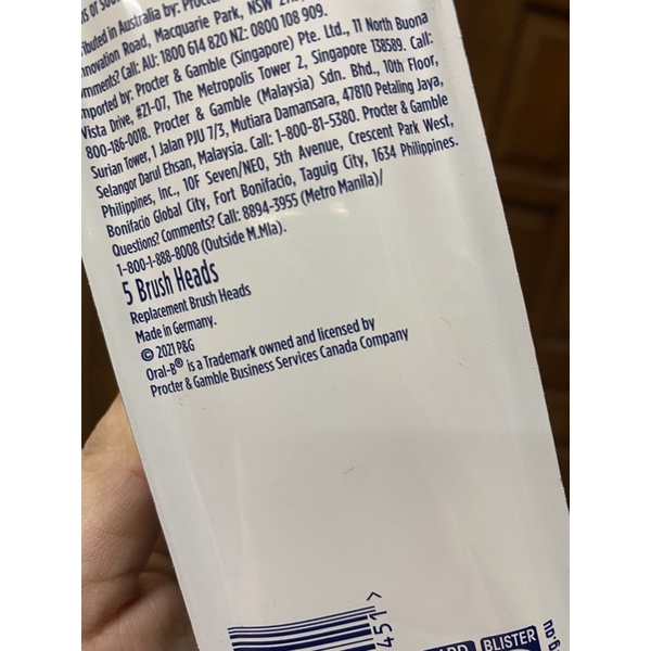 Set 5 đầu bàn chải thay thế bàn chải điện oral B Braun