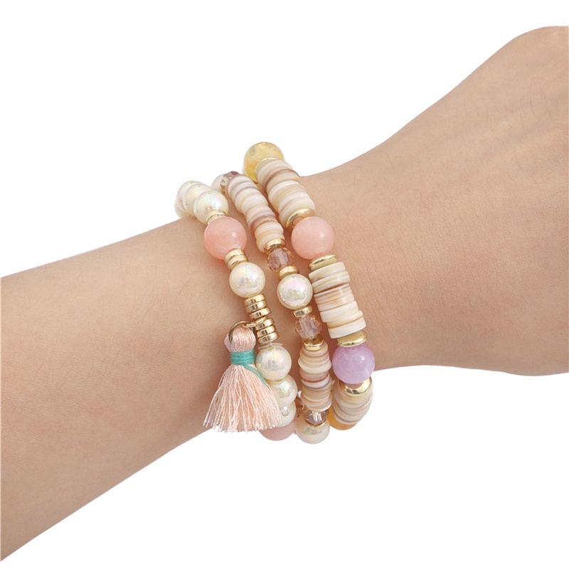 Bộ Hạt Tròn Dẹt 6Mm Làm Trang Sức Thủ Công