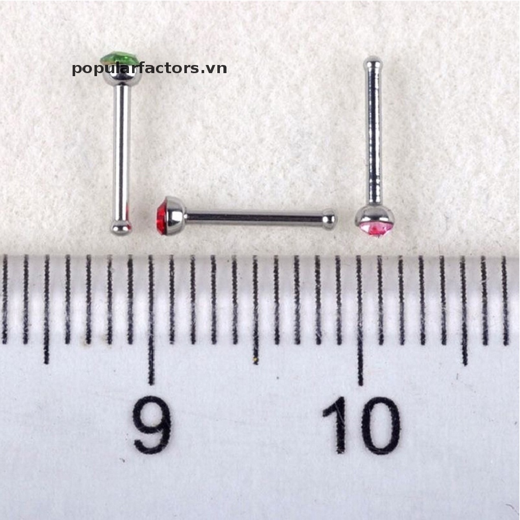 Set 40 Khuyên Mũi Bằng Thép Không Gỉ Đính Đá Cá Tính