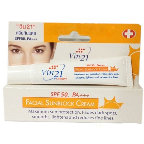 Kem chống nắng Vin21 Facial SunBlock Cream SPF50 PA +++ tuýp 15g