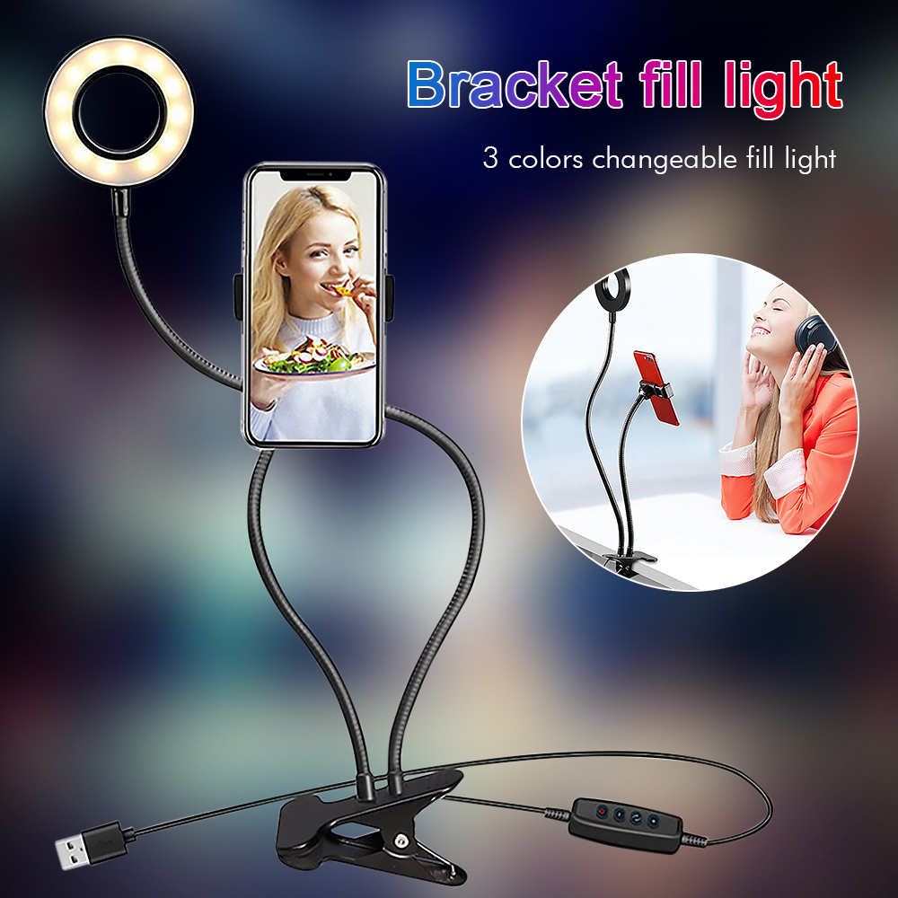 Đèn LED livestream trợ sáng Ring light,chụp ảnh selfie, trang điểm, USB 2 trong 1 Hỗ trợ Trực tiếp Điện thoại