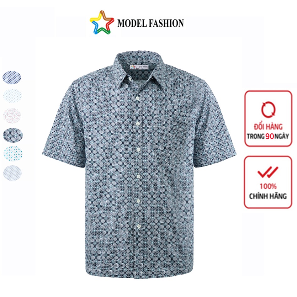 Áo sơ mi nam trung niên ngắn tay vạt ngang Model fashion ASM thời trang cao cấp