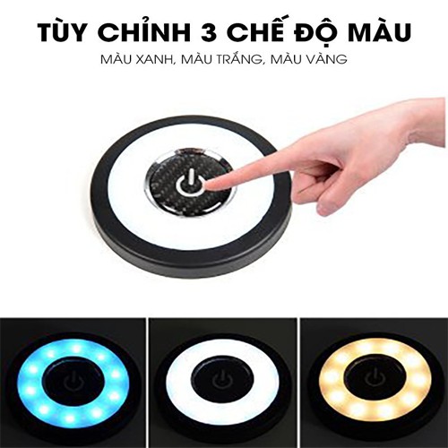 Đèn Led Ốp Trần Ô Tô 3 Chế Độ Ánh Sáng Sử Dụng Cổng Sạc USB Sạc Đèn Với 3 Màu Sắc Trắng Xanh Vàng Tùy Chỉnh