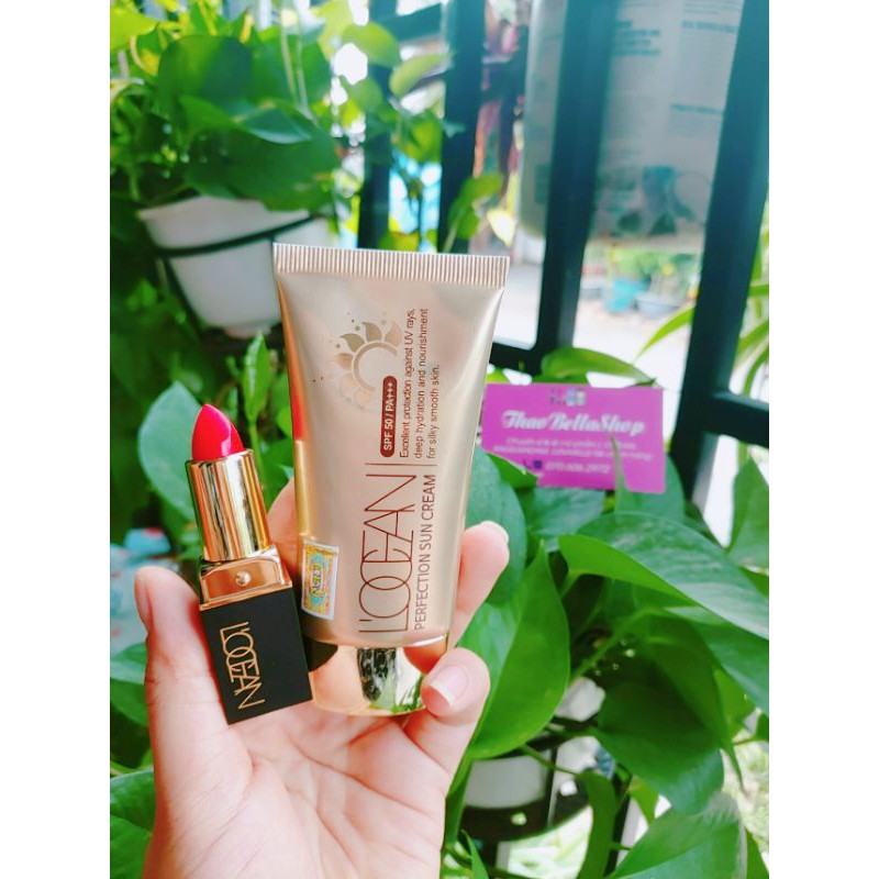 Combo Son Vitamin Lâu Phai L'ocean + Kem Lót Nền Chống Nắng SPF50+++