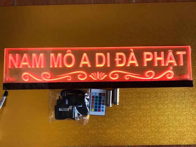 CHỮ ĐIỆN : NAM MÔ A DI ĐÀ PHẬT - hoa văn dưới - treo tường