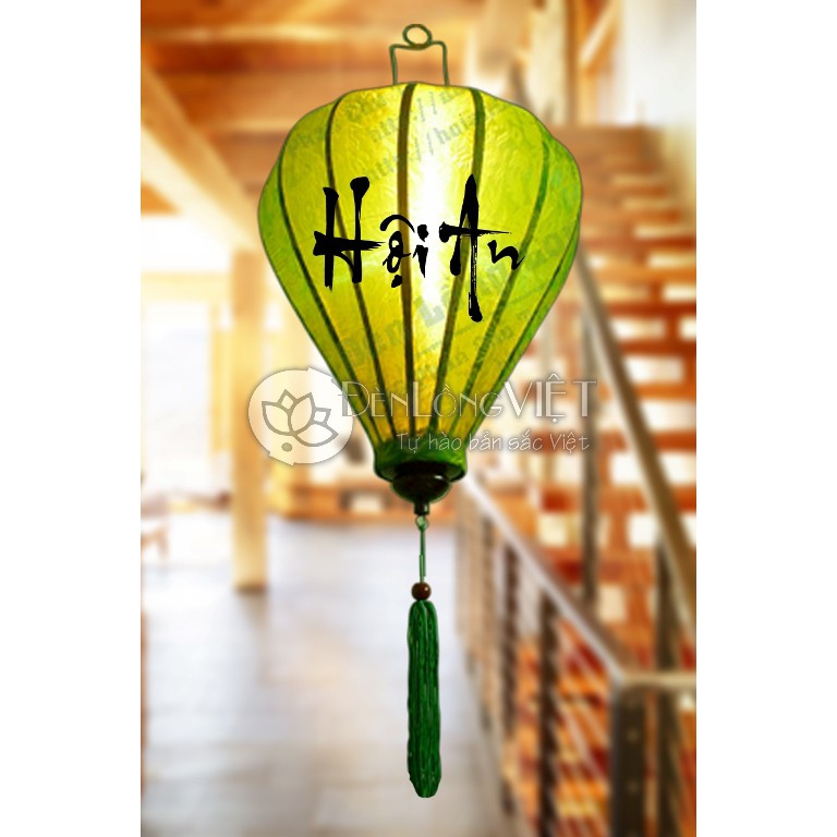Đèn lồng lụa Hội An xanh lá