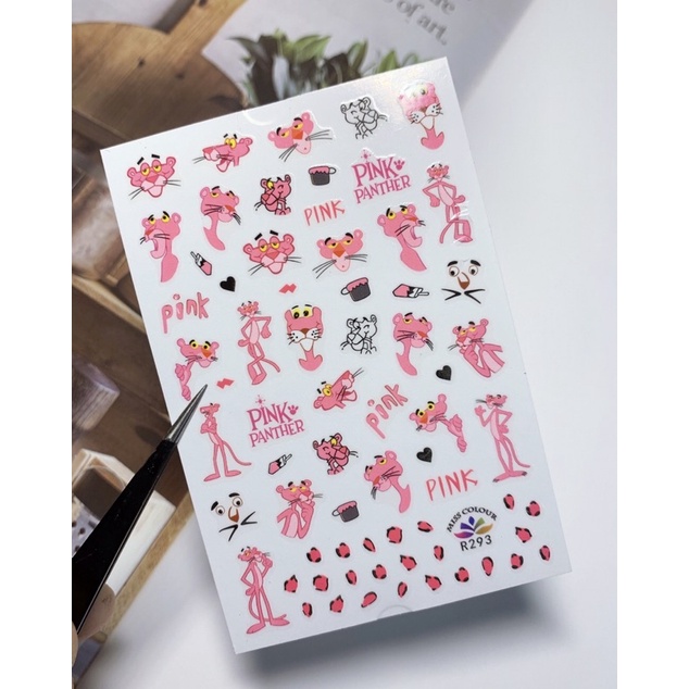 Stick dán móng nail, stick chữ , gấu