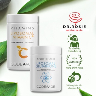 Viên Uống Hỗ Trợ Trắng Sáng Da Code Age Liposomal Glutathione/ Liposomal Vitamin C 60 Viên - BS HOA