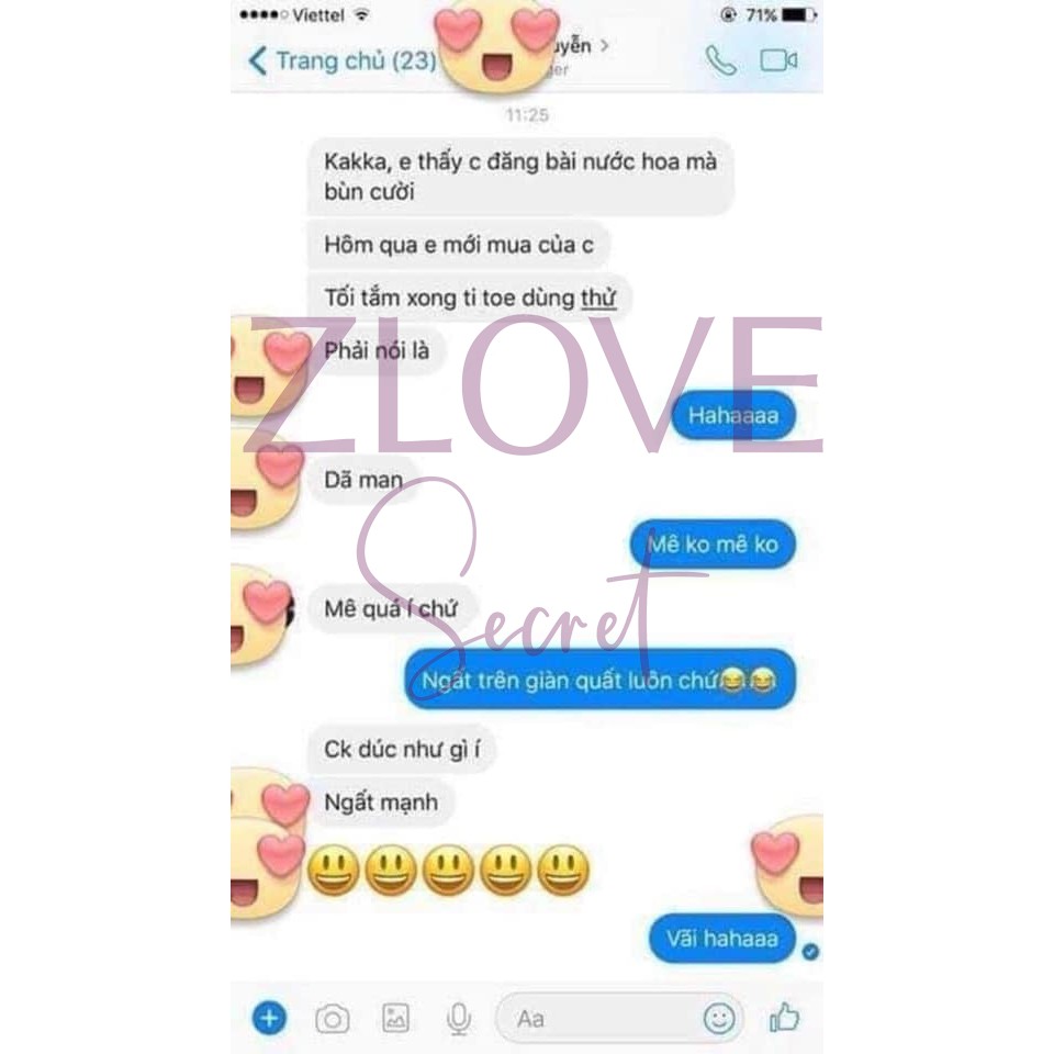 [RẺ NHẤT] Nước hoa Zlove Secret chính hãng, hương thơm quyến rũ, phiên bản tiết kiệm loại 1ml (che tên sản phẩm) | BigBuy360 - bigbuy360.vn