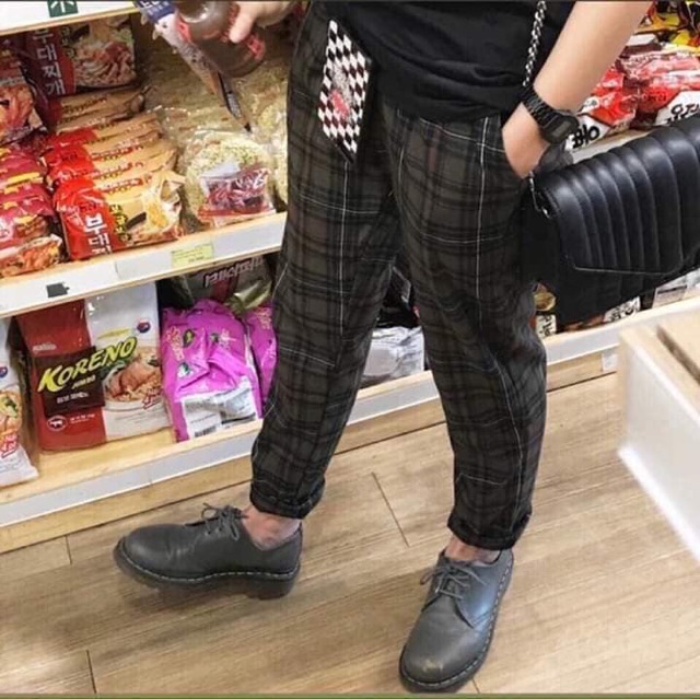 Plaid pant / quần tây caro ( hình thật )