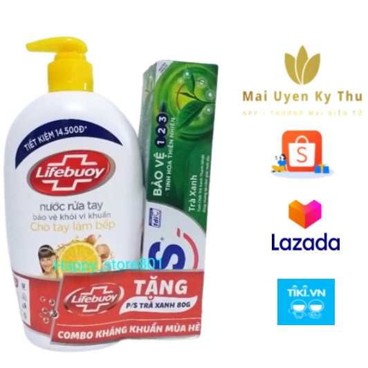 Nước rửa tay Lifebuoy 500ml (tặng kèm)