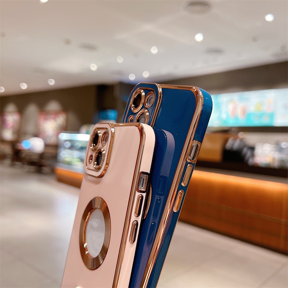 Sang Trọng Ốp Điện Thoại Mạ Điện Chống Sốc Cho IPhone 11 Pro Max 12 Pro Max x xs xr xsmax 7 plus 8 plus se2020 se2022 14 13
