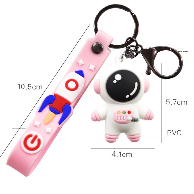 Móc khóa QIHE JEWELRY hình phi hành gia vui nhộn tùy chọn màu sắc