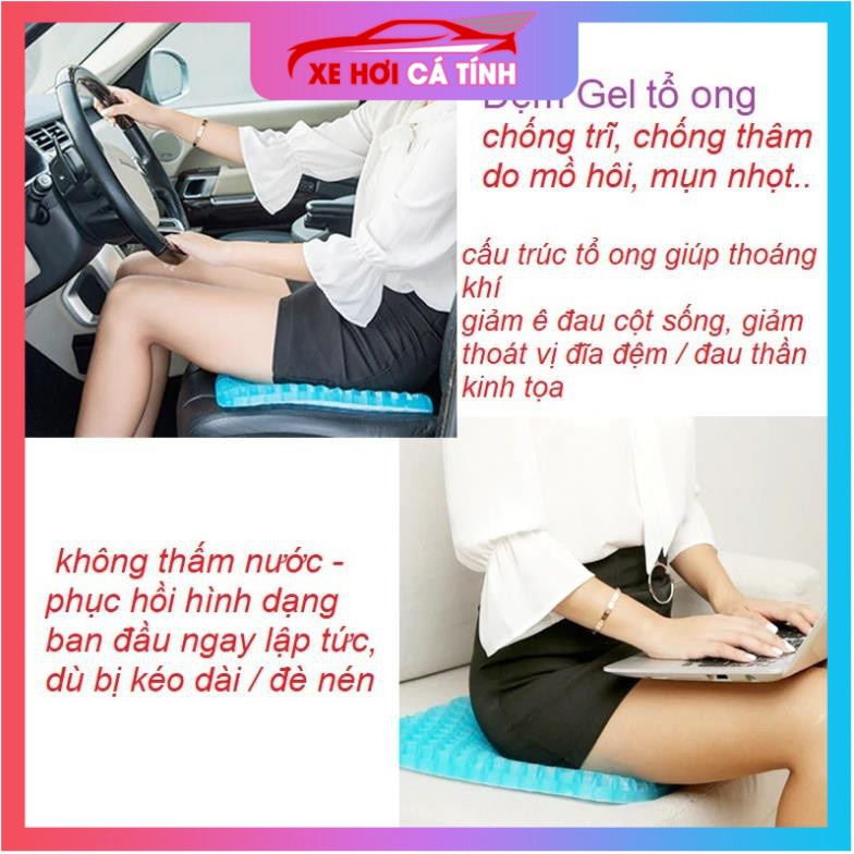 Đệm tổ ong silicon nệm lót ghế ngồi ô tô văn phòng chống ê mông, mồ hôi, mụn nhọt do ngồi lâu