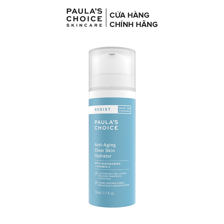 Kem dưỡng ẩm da dầu lão hóa Paula's Choice AntiAging Clear Skin Hydrator 50ml 7691