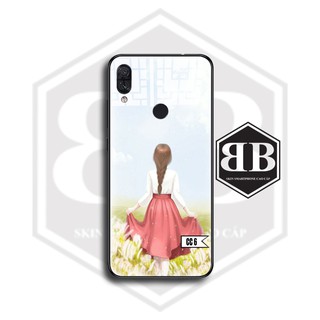 Ốp lưng kính cường lực Xiaomi Redmi 7 / Redmi Note 7 / Redmi 7A / Mi 7 Mi 8 dễ thương