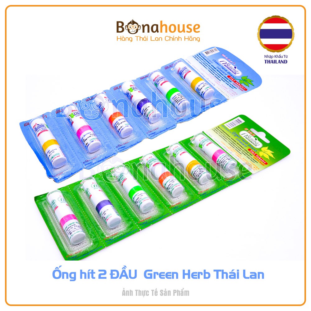 01 Ống hít 2 ĐẦU Green Herb Thái Lan