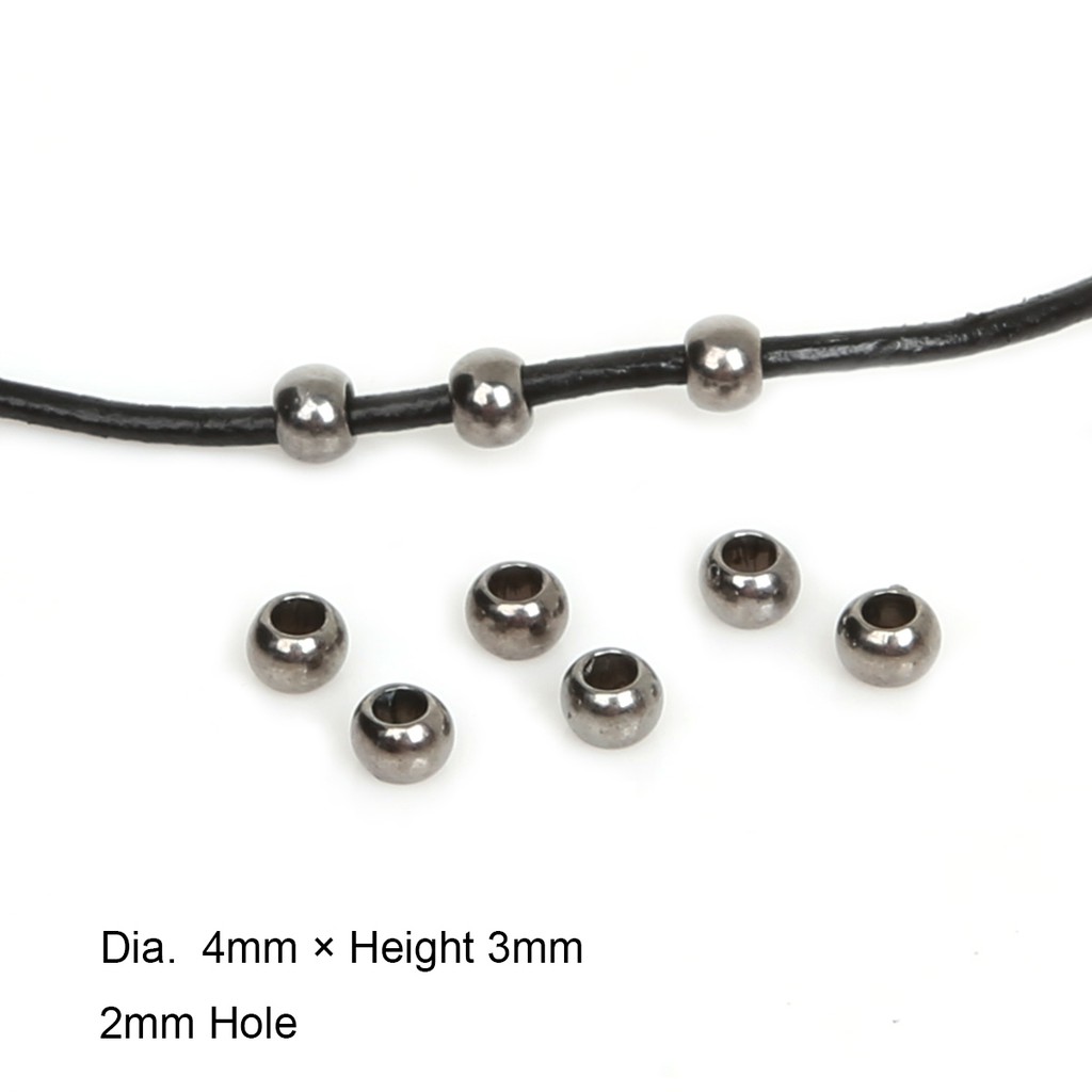 BEADIA Hạt Xỏ Lỗ Lớn Bằng Kim Loại Nhựa 4mm/6mm/8mm/10mm/12mm Làm Trang Sức