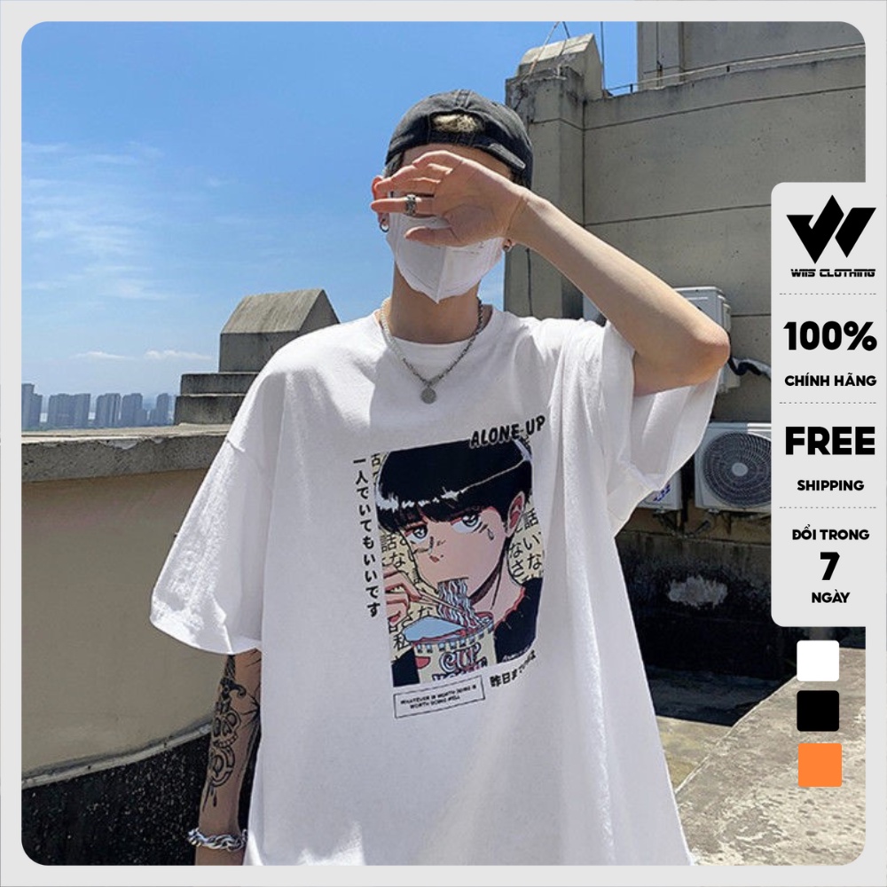Áo phông unisex form rộng WIIS tay lỡ oversize Boy Mỳ thời trang nam nữ ulzzang