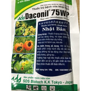 sản phẩm trừ nấm cây trồng Daconil gói 100gr