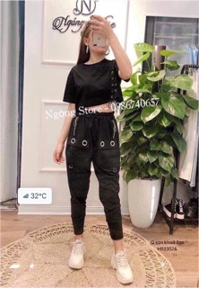 Quần baggy sạn khoá ôze -HS/T