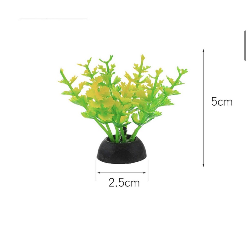 Cây nhựa trang trí bể cá mini đẹp( 2,5 - 5 cm)