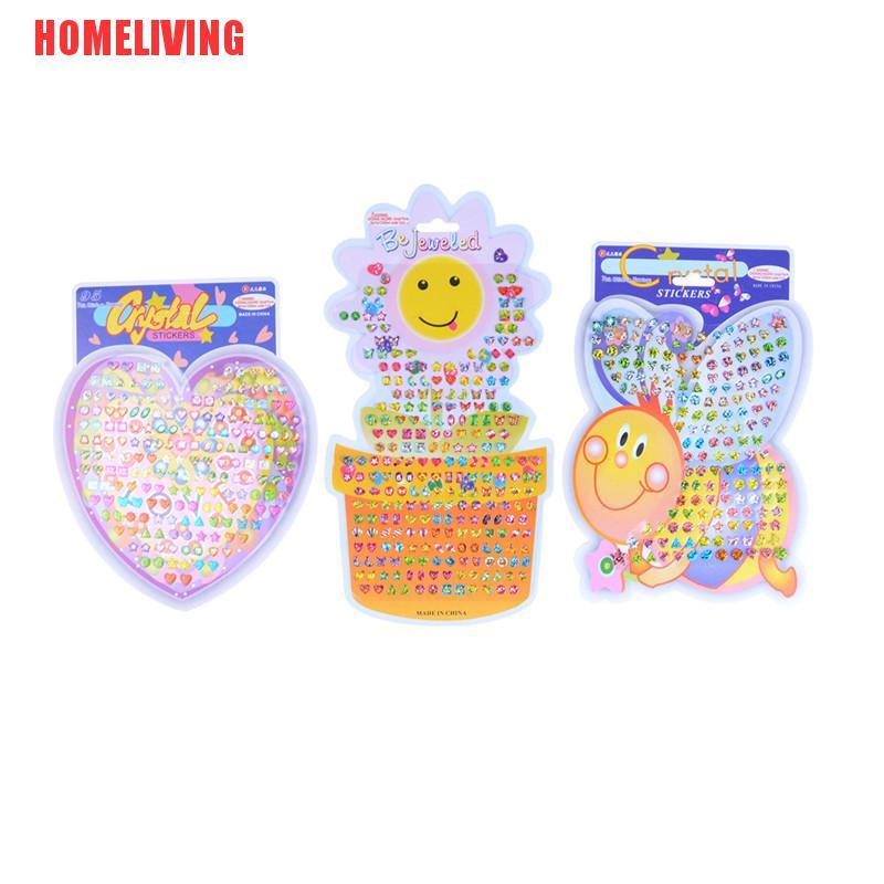 [HOMELIVING] Đồ Chơi Miếng Dán Trang Sức / Túi Xách / Bông Tai Pha Lê Làm Quà Giáng