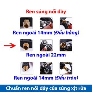 Súng rửa xe mini cao cấp 22mm