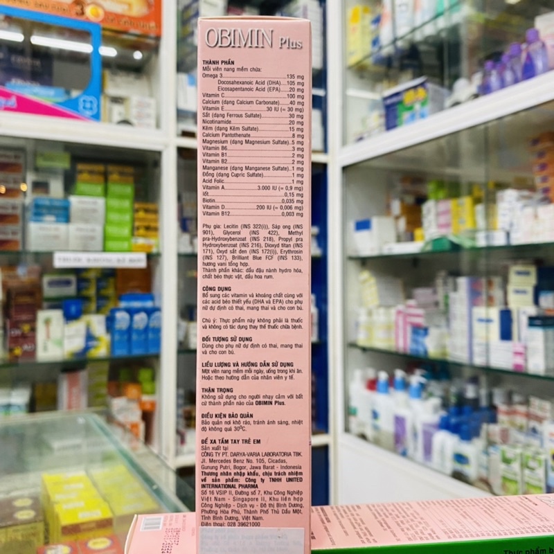 ✅ [Chính Hãng] OBIMIN PLUS bổ sung DHA &amp; EPA và khoáng chất cho phụ nữ dự định mang thai và cho con bú