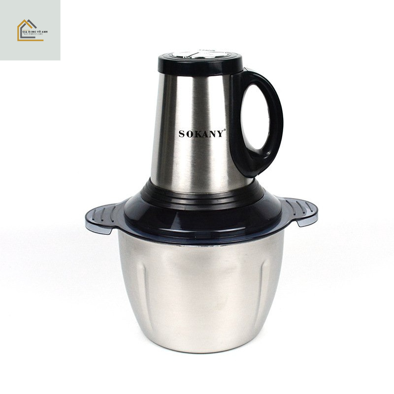 Máy xay thịt , máy xay đa năng Sokany 7011 4 lưỡi cối 3L Inox 304 công suất lớn 600w Hàng chính hãng BH 12 tháng