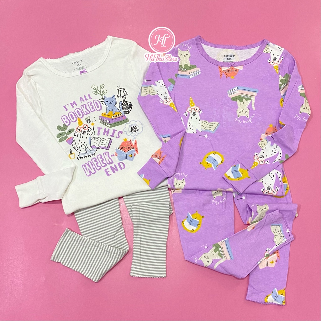 Pyjama / Đồ bộ thun dài C'4RT£R phôm ôm cho Bé Gái