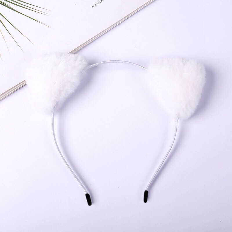 Bờm Lông tai Cáo, Lông Mịn, Bờm cài tóc hot trend, Băng Đô Cài Tóc