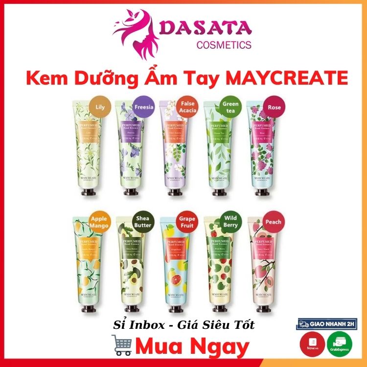 Kem Dưỡng Da Tay Maycreate Kem Bôi Tay Dưỡng Ẩm Nội Địa Trung Giúp Da Mềm Mịn Hương Hoa Quả Thơm Tự Nhiên DASATA