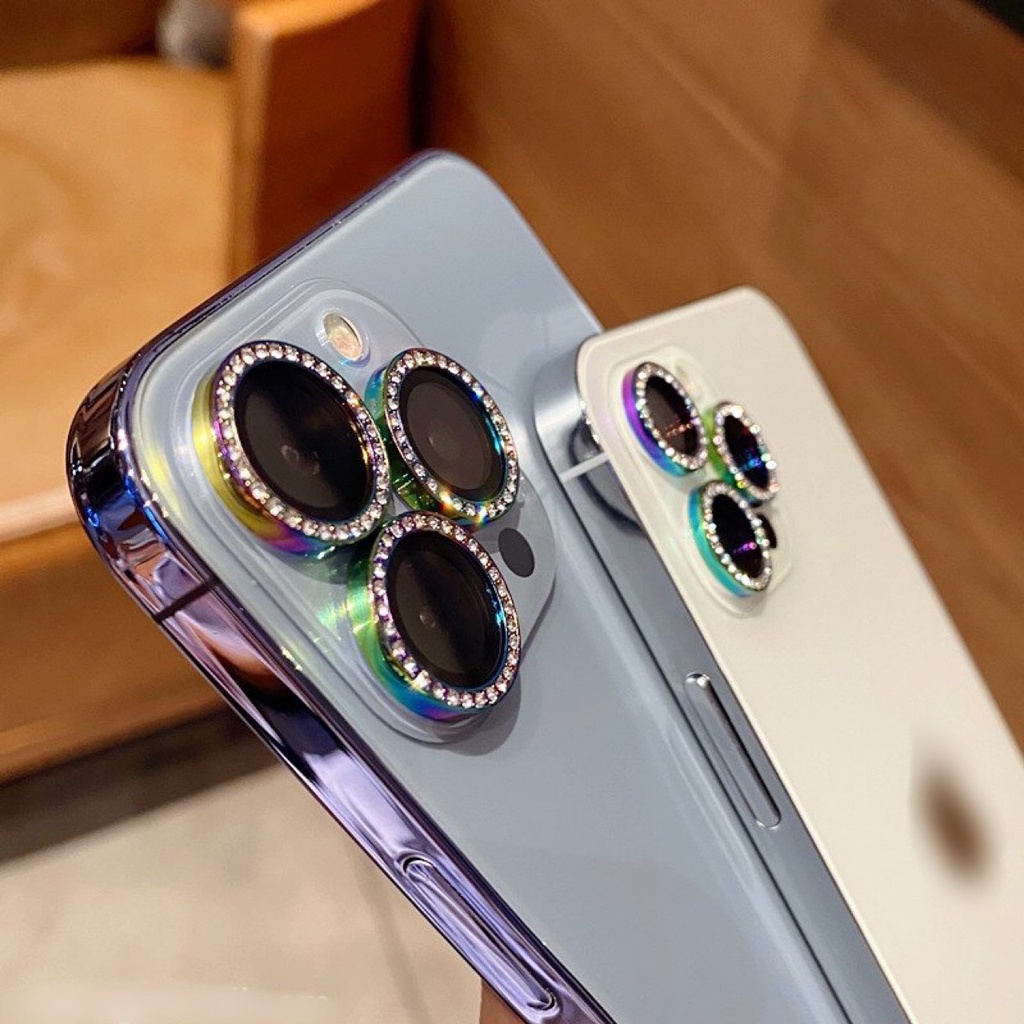 Dán bảo vệ từng mắt Camera 6 MÀU CẦU VỒNG, TITAN GỢN SÓNG cho iPhone 11 PRO MAX 12 PRO MAX 13 PRO MAX 14 PRO MAX