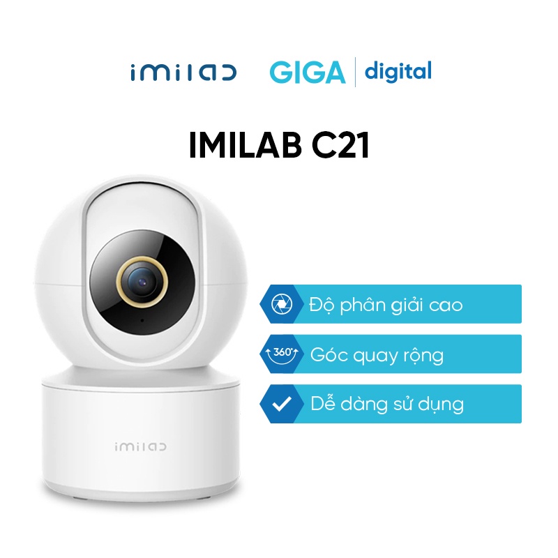 Camera giám sát Imilab C21 QHD 2.5K full củ sạc - App tiếng Việt