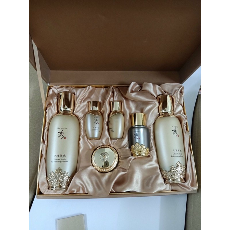 set dưỡng da mềm mịn, giảm nhăn và lão hoá the saga of xiu