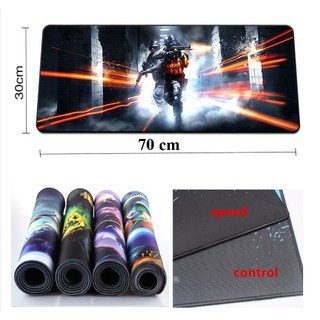 Tấm lót chuột mousepad dài chữ nhật S1 siêu lớn màu ngẫu nhiên (30 x 70 x 3mm)