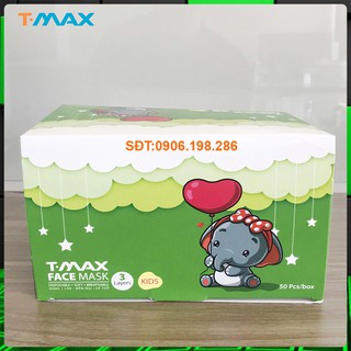 Khẩu Trang Cho Bé 💖FREESHIP💖 Hộp 50 Chiếc Khẩu Trang, Khẩu Trang Y Tế Trẻ Em Giấy Kháng Khuẩn T.MAX