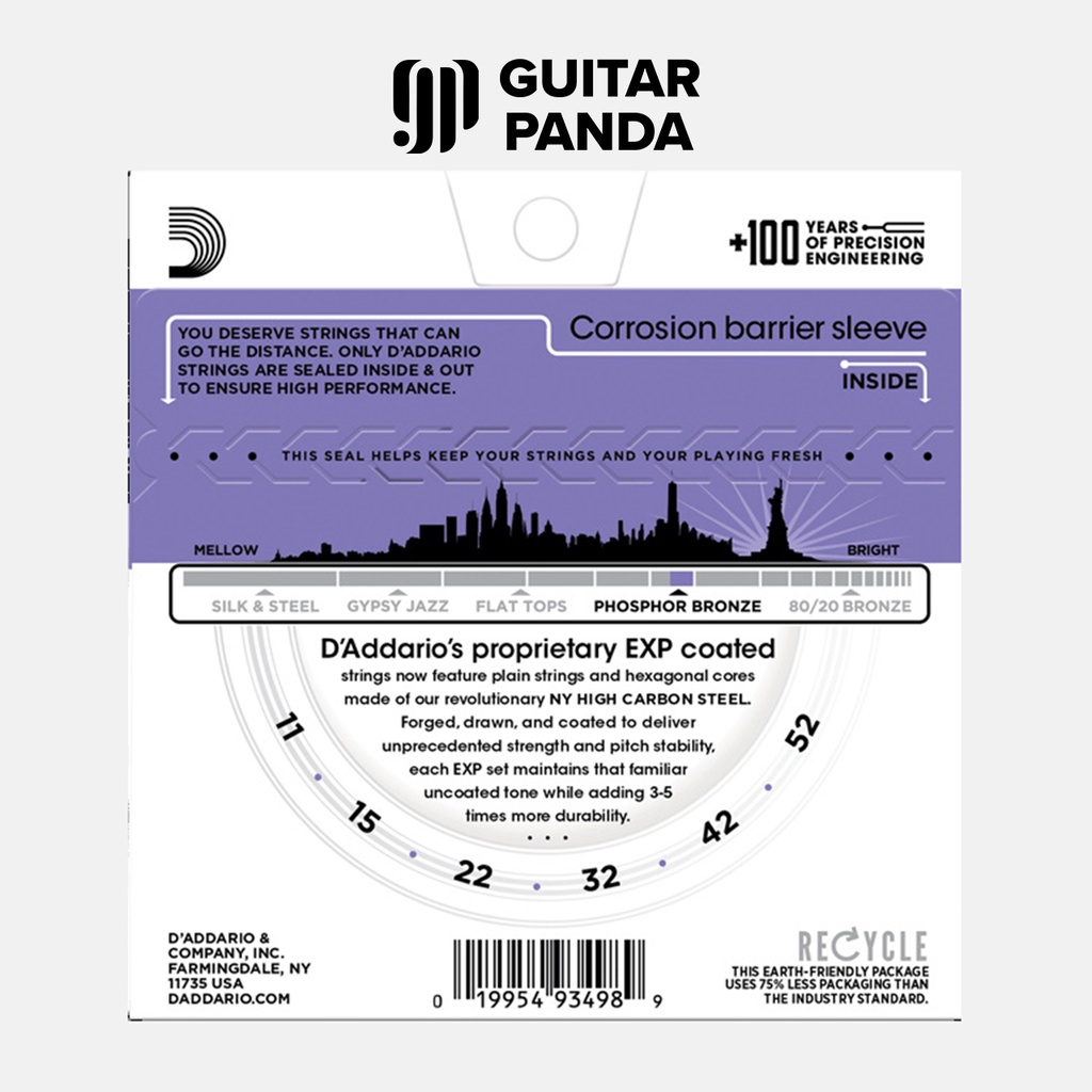 Bộ Dây Đàn Guitar Acoustic EXP26 Size 11