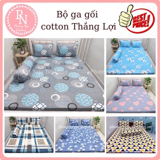 Bộ Ga+Áo Gối 100% Cotton(4 món) đủ kích thước(Ib chọn mẫu)