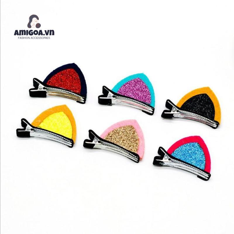 Kẹp Tóc Tai Mèo Ba Chiều Đính sequin Dễ Thương Cho Bé
