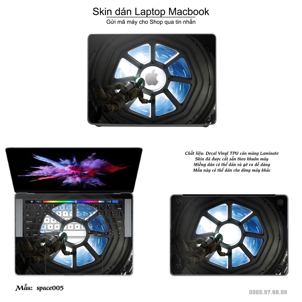 Skin dán Macbook mẫu không gian (đã cắt sẵn, inbox mã máy cho shop)