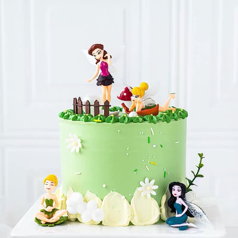 Set 6 tiên nữ Tinkerbell trang trí bánh phụ kiện sinh nhật