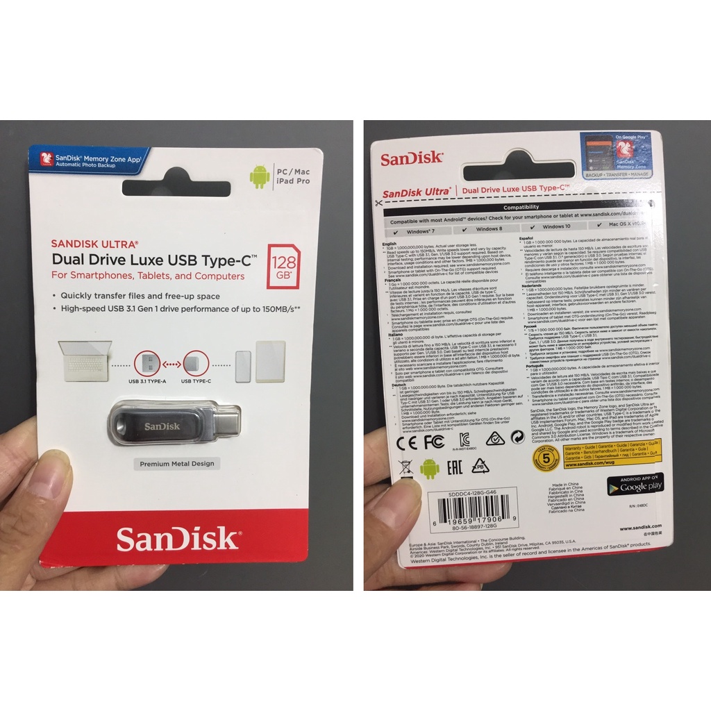 Usb 128GB tốc độ cao 2 cổng giao tiếp Sandisk SDDDC4 32GB/ 64GB/128GB /256GB/ 512GB | WebRaoVat - webraovat.net.vn