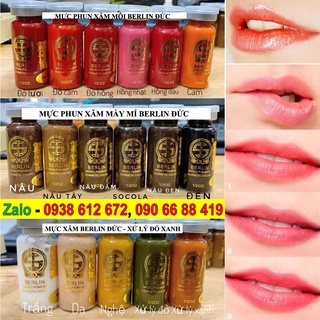 Mực Berlin xăm Môi Mày Mí 10ml - Mực Đức phun môi siêu bền đẹp lên màu chuẩn bám màu tốt